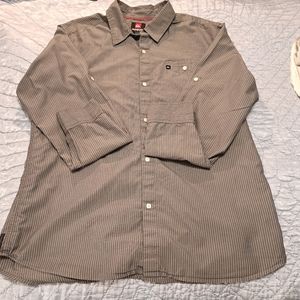 Quicksilver long sleeve button down shirt XL